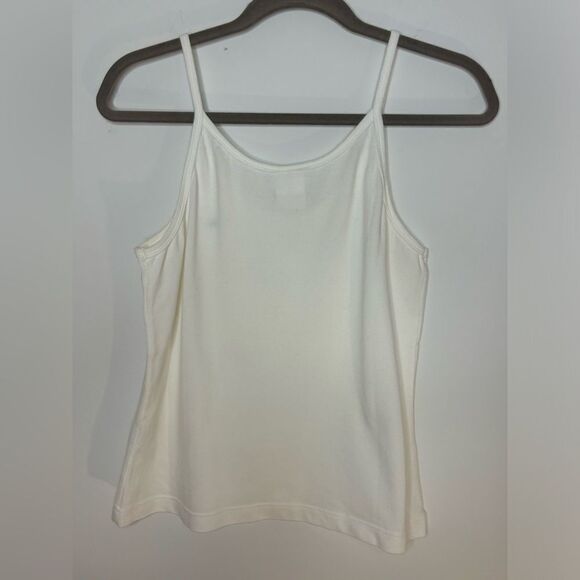 Lacoste vintage Y2K EUC white tank top Size 44 - Picture 3 of 5
